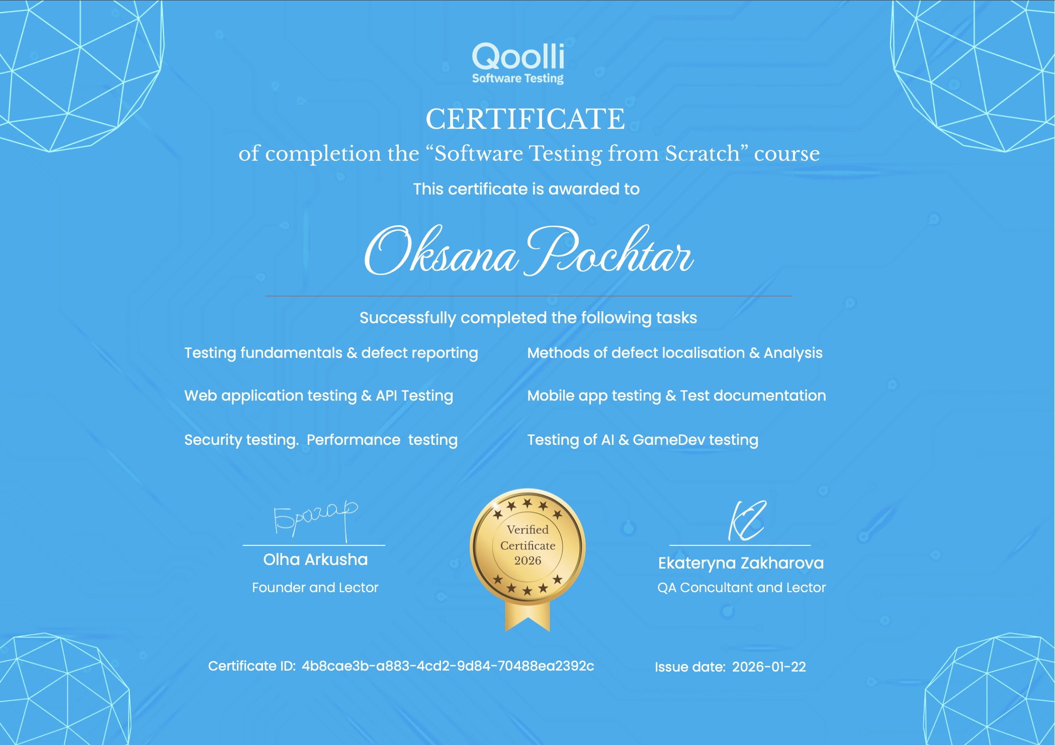 Electronic Certificate
